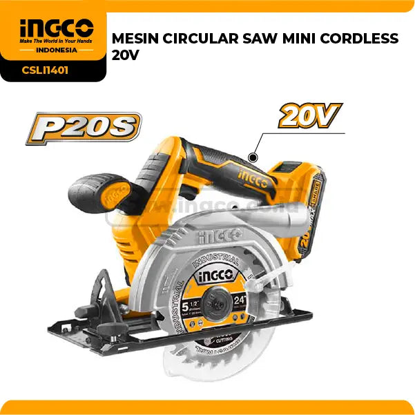 Ingco 20v cordless Circular Saw CSLI1402